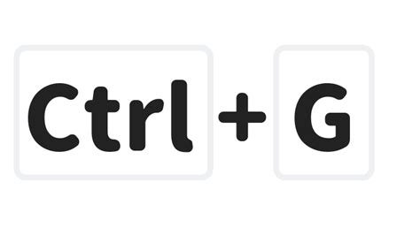 What is Ctrl G used for?