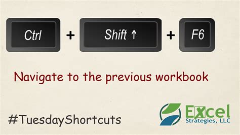 What is Ctrl Shift F6 in Excel?