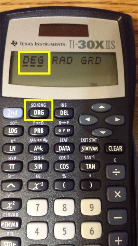 What is DEG on calculator?