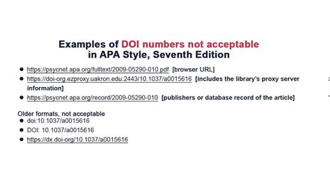 What is DOI in APA?