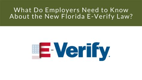 What is Florida's E-Verify law?