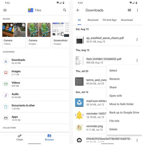 What is Google's official Android file manager?