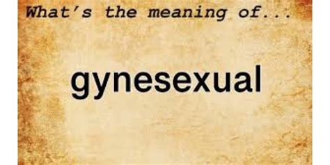 What is Gynesexual?