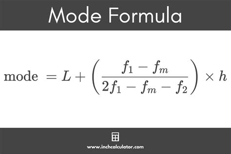 What is H and L in mode formula?