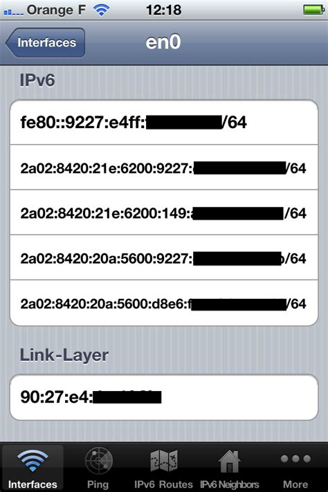 What is IPv6 address on iPhone?