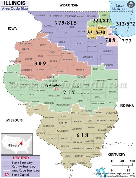 What is Illinois area code?