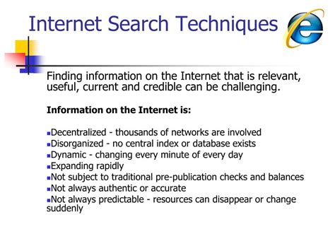 What is Internet search technique?