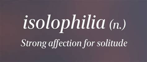 What is Isolophilia?