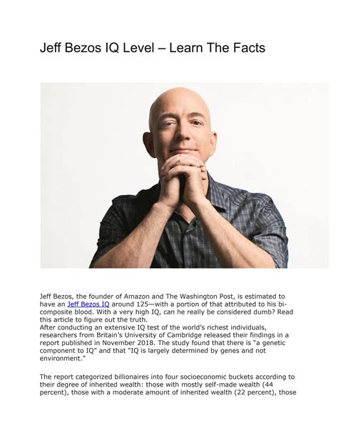 What is Jeff Bezos IQ?