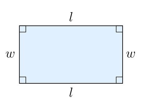 What is L and B in rectangle?