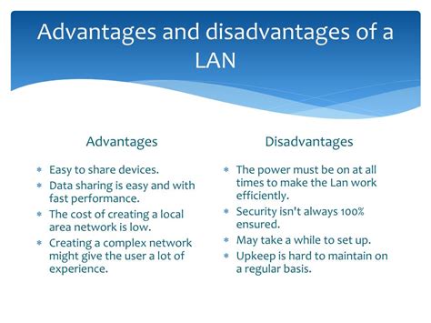 What is LAN disadvantages?