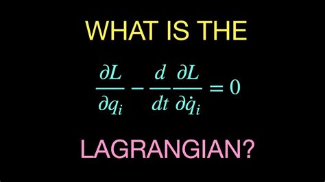 What is Lagrangian in physics?