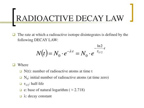What is N in radioactivity formula?