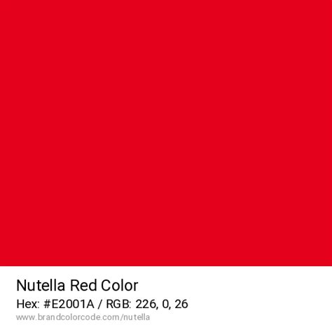 What is Nutella color code?