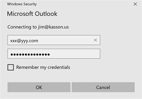 What is Outlook Exchange password?