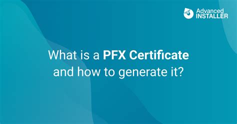 What is PFX file certificate?