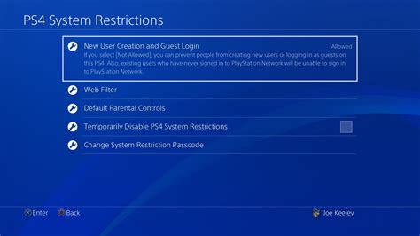 What is PS4 system restrictions?