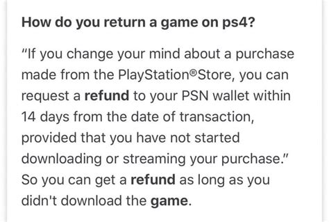 What is PSN return policy?