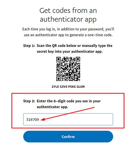 What is PayPal secure authentication code?