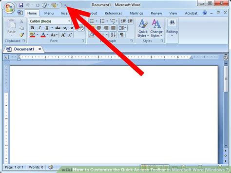 What is Quick Access toolbar in Word?