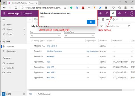 What is Ribbon button in Dynamics 365?