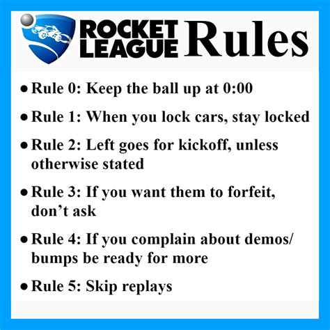 What is Rocket League Rule 2?