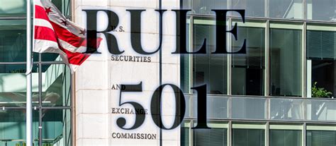 What is Rule 501 A Reg D?