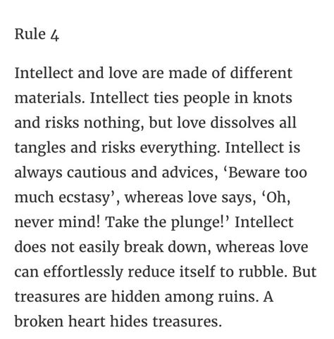 What is Rule number 4 in love?
