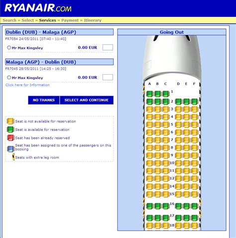 What is Ryanair additional seat cost?