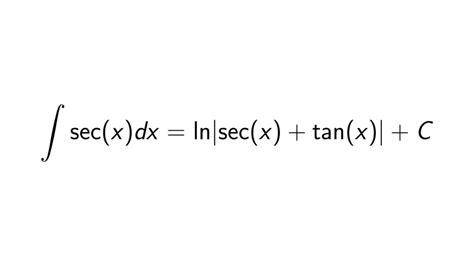 What is SEC squared integral?
