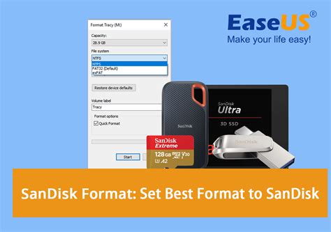 What is SanDisk default format?