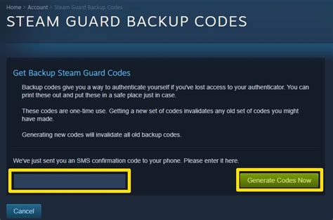 What is Steam backup code?