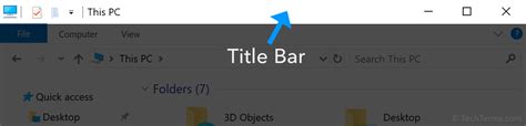 What is Title bar or status bar?