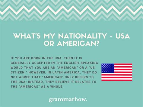 What is USA nationality called?