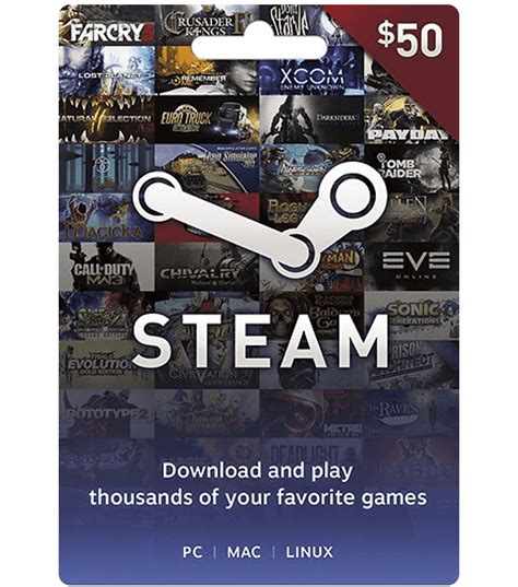 What is a 50 steam card?