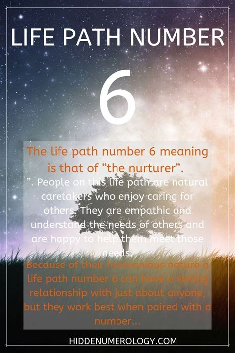 What is a 6 life path?