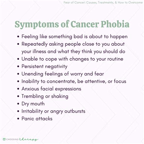 What is a Cancers fear?