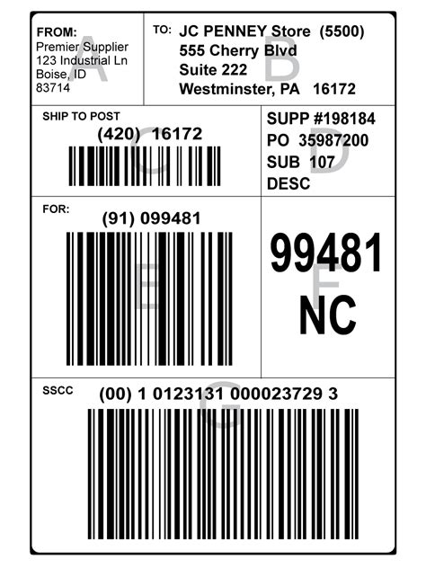 What is a GS1-128 shipping label?