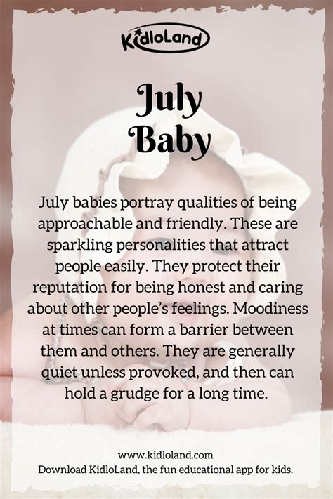 What is a July baby?
