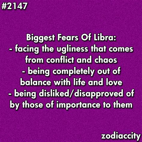 What is a Libras worst fear?