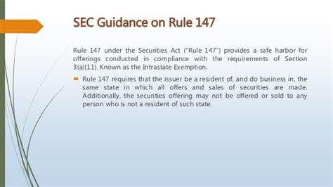 What is a Rule 147 offering?