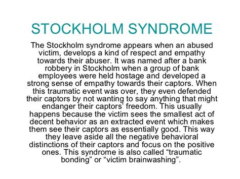 What is a Stockholm syndrome father?