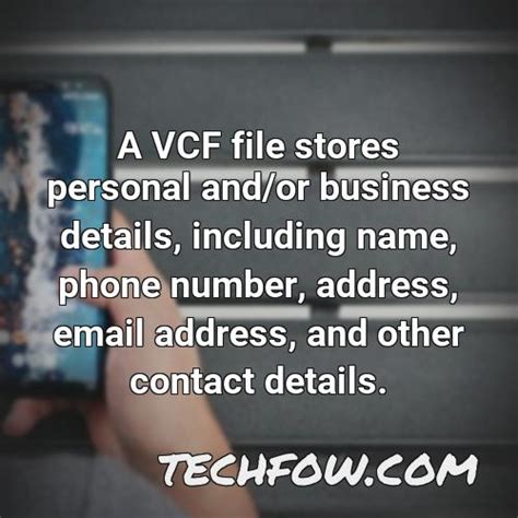 What is a VCF file on cell phone?