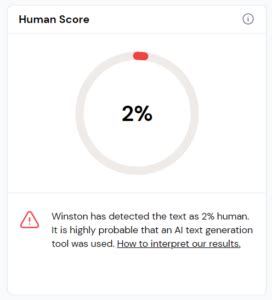 What is a bad AI detector score?