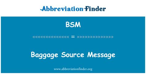 What is a baggage source message?