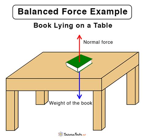 What is a balanced force example?