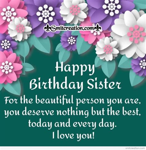 What is a beautiful quote for my sister birthday?