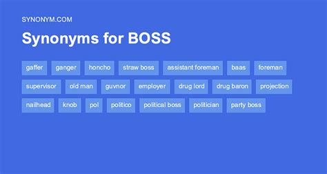 What is a better name for boss?