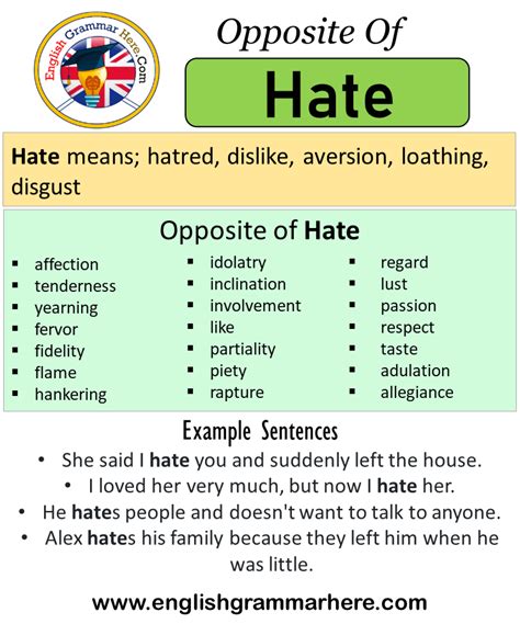 What is a better word for hate?