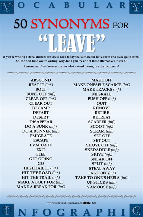 What is a better word for leave?